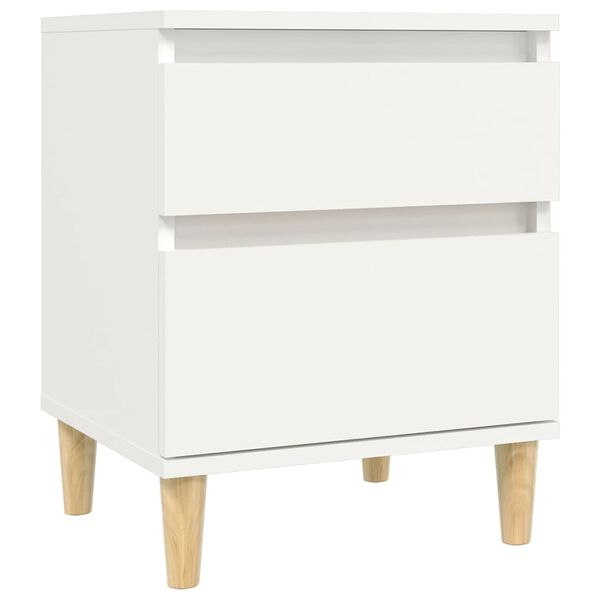 vidaXL Mesa de cabeceira 40x35x50 cm branco