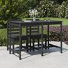 vidaXL Mesa de jardim 159,5x82,5x110 madeira de pinho maci&ccedil;a cinzento