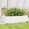 vidaXL Vaso/floreira de jardim 110x40x23cm madeira pinho maci&ccedil;a branco
