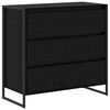 vidaXL Buffet Carvalho Preto 79 x 36 x 75.5 cm Derivados de Madeira