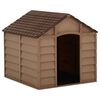 vidaXL Casota para c&atilde;o 71x71,5x68 cm castanho PP