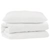 vidaXL Conjunto de Edredom com travesseiro 2 pcs Branco Microfibra