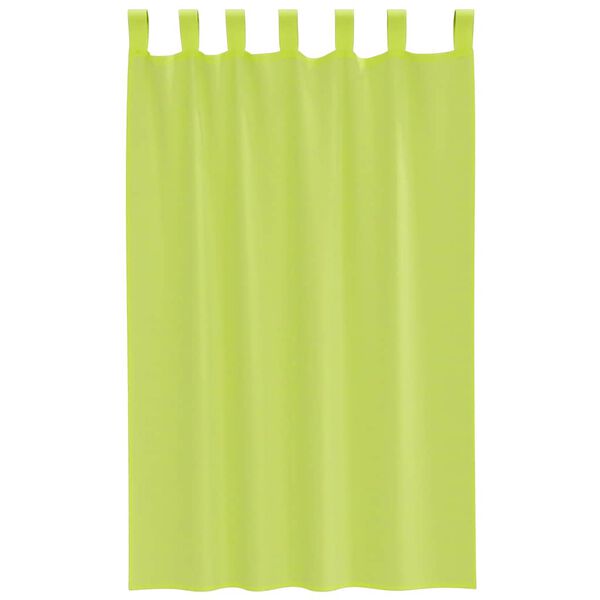 vidaXL Cortinas de voile com aba 2 pcs verde-ma&ccedil;&atilde;