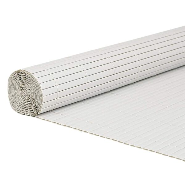 vidaXL Cerca de jardim dupla face branco 1,8x5 m PVC