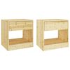vidaXL Mesas de cabeceira 2 pcs 40x31x40 cm madeira de abeto maci&ccedil;a