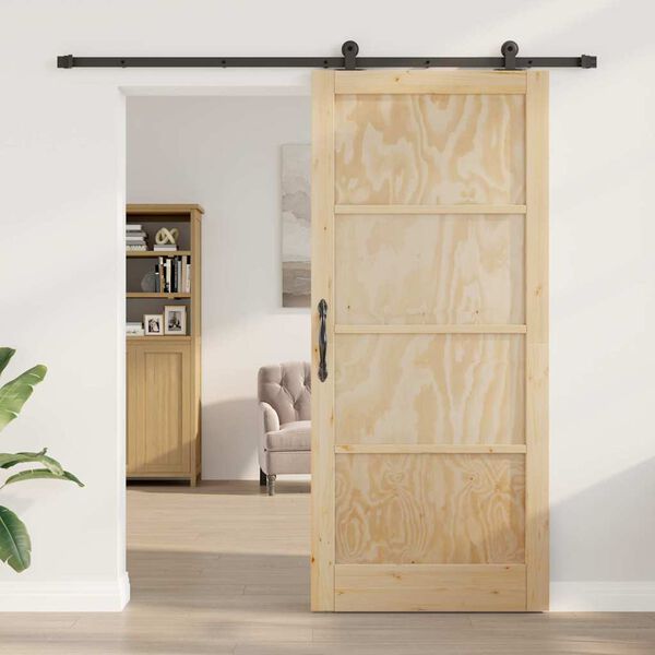 vidaXL Porta Deslizante ORKDAL Castanho 93 x 211 cm