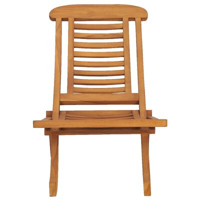 vidaXL Cadeira de jardim dobrável madeira de teca maciça