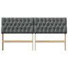 vidaXL Cabeceira estofada Cinza Escuro 180 cm