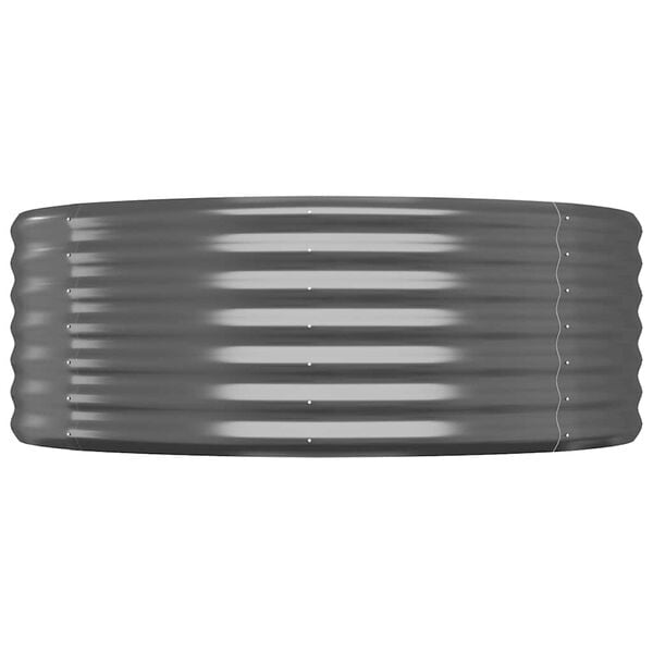 vidaXL Canteiro elevado jardim 544x100x36 aço galvanizado antracite