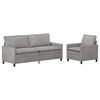 vidaXL Conjunto de Sof&aacute;s 2 pcs Cinzento-claro 196 x 81 x 87,5 cm