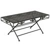 vidaXL Mesa de centro dobr&aacute;vel estilo vintage metal 100x50x45 cm preto