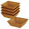 vidaXL Vaso de Jardim 5 pcs Ferro Enferrujado 50 x 50 x 15 cm