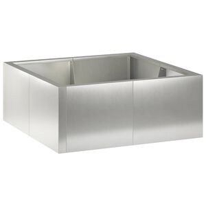 vidaXL Muro de Conten&ccedil;&atilde;o 4 unid. 100 x 100 x 30 cm A&ccedil;o inoxid&aacute;vel