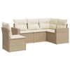 vidaXL 5 pcs conjunto de sof&aacute;s p/ jardim com almofad&otilde;es vime PE bege