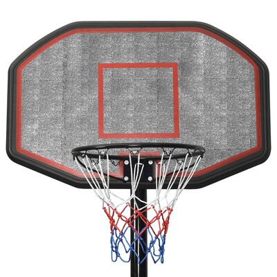 vidaXL Tabela de basquetebol 258-363 cm polietileno preto
