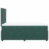 vidaXL Cama boxspring com colch&atilde;o 120x200 cm veludo verde-escuro