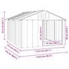 vidaXL Casota para c&atilde;es 116,5x153x81,5 cm a&ccedil;o galvanizado antracite