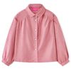 Blusa para crian&ccedil;a com mangas abalonadas rosa-velho 116
