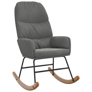 vidaXL Cadeira de baloi&ccedil;o veludo cinzento-escuro