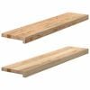 vidaXL Soleiras da janela 2 pcs 90x20x2 cm carvalho maci&ccedil;o n&atilde;o tratado