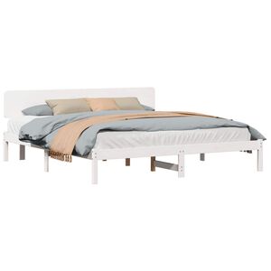 vidaXL Estrutura da Cama com cabeceira Branco 180 x 200 cm