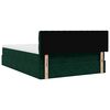 vidaXL Estrutura de cama otomana com colch&atilde;o 140x190cm verde escuro