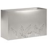 vidaXL Vaso de Jardim Prateado 80 x 30 x 49 cm A&ccedil;o inoxid&aacute;vel