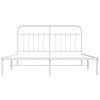vidaXL Estrutura de cama com cabeceira 183x213 cm metal branco