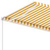 vidaXL Toldo retrátil manual independente 300x250 cm amarelo e branco