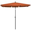 vidaXL Guarda-sol de jardim com mastro 210x140 cm terracota