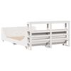 vidaXL Cama sem colch&atilde;o 120x190 cm madeira de pinho maci&ccedil;a branco