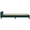 vidaXL Estrutura de cama sem colch&atilde;o 90x200 cm veludo verde-escuro