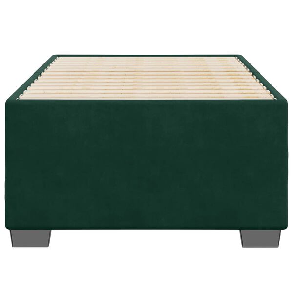 vidaXL Estrutura de cama sem colch&atilde;o 80x200 cm veludo verde-escuro