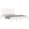 vidaXL Cama sem colch&atilde;o 140x190 cm madeira de pinho maci&ccedil;a branco