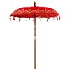 vidaXL Parasol Balin&ecirc;s com Base Vermelho 185 x 185 x 260 cm
