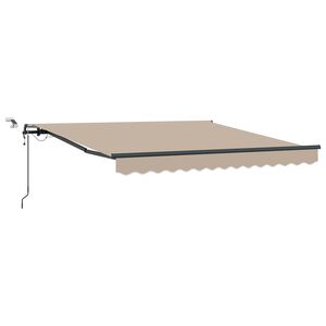 vidaXL Toldo retr&aacute;til Bege 350 x 250 cm Poli&eacute;ster