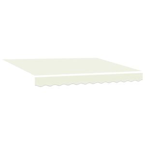 vidaXL Tecido de substitui&ccedil;&atilde;o para toldo Creme 330 x 195 cm Poli&eacute;ster