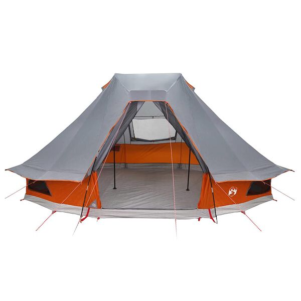 vidaXL Barraca Tipi Familiar Manual Cinza e Laranja 466 x 310 x 240 cm