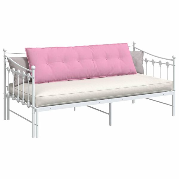 vidaXL Travesseiro para Costas Rosa 160 x 19 x 50 cm tecido