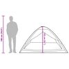 vidaXL Tenda de campismo c&uacute;pula p/ 4 pessoas imperme&aacute;vel cinza/laranja