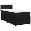 vidaXL Cama com molas/colchão 90x190 cm veludo preto