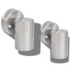vidaXL Candeeiros parede ilumina&ccedil;&atilde;o inf. p/ exterior 2 pcs a&ccedil;o inox.