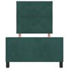 vidaXL Cama Box com cabeceira Verde Escuro 90 x 190 cm Veludo
