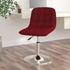 vidaXL Cadeira de jantar girat&oacute;ria tecido vermelho tinto