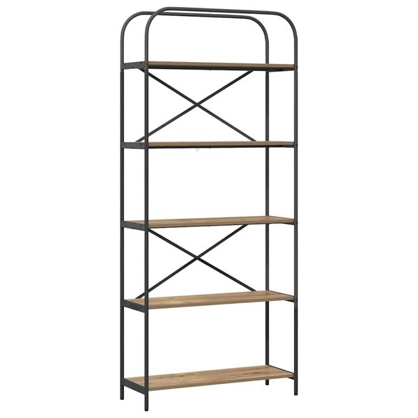 vidaXL Estante Carvalho Artesanal 80 x 30 x 183 cm Madeira processada