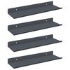 vidaXL Prateleira Flutuante 4 pcs Antracite 30 x 9 x 2,5 cm A&ccedil;o