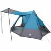 vidaXL Barraca de Camping com telhado Azul 482 x 360 x 227 cm tafet&aacute;