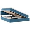 vidaXL Cama com Armazenamento Azul Escuro 160 x 200 cm Veludo