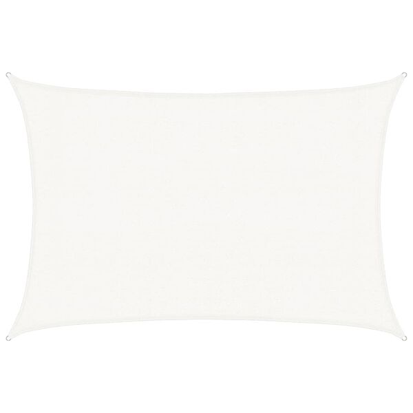 vidaXL Para-sol estilo vela 160 g/m² 3x4,5 m PEAD branco