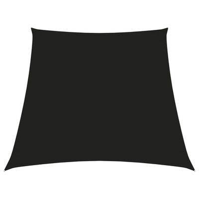 vidaXL Para-sol estilo vela tecido oxford trapézio 2/4x3 m preto